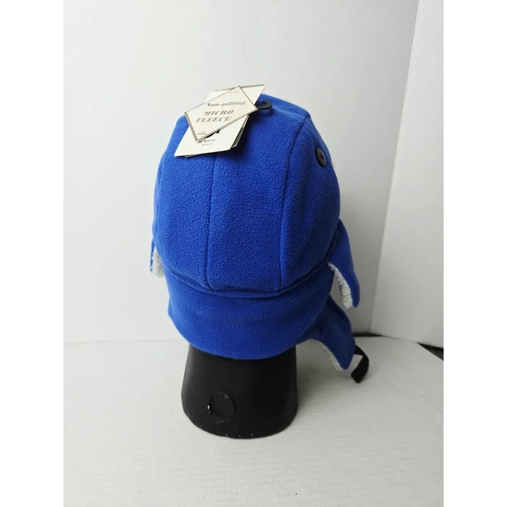 Winter Hat Kids Broner NWT fur trapper blue size 6-10 years fleece